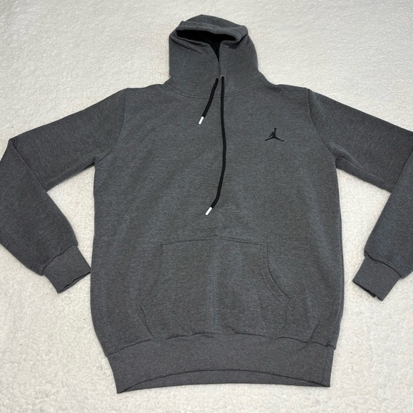 Air Jordan Kids Gray Fleece Oversized Hoodie - Picture 1 of 10
